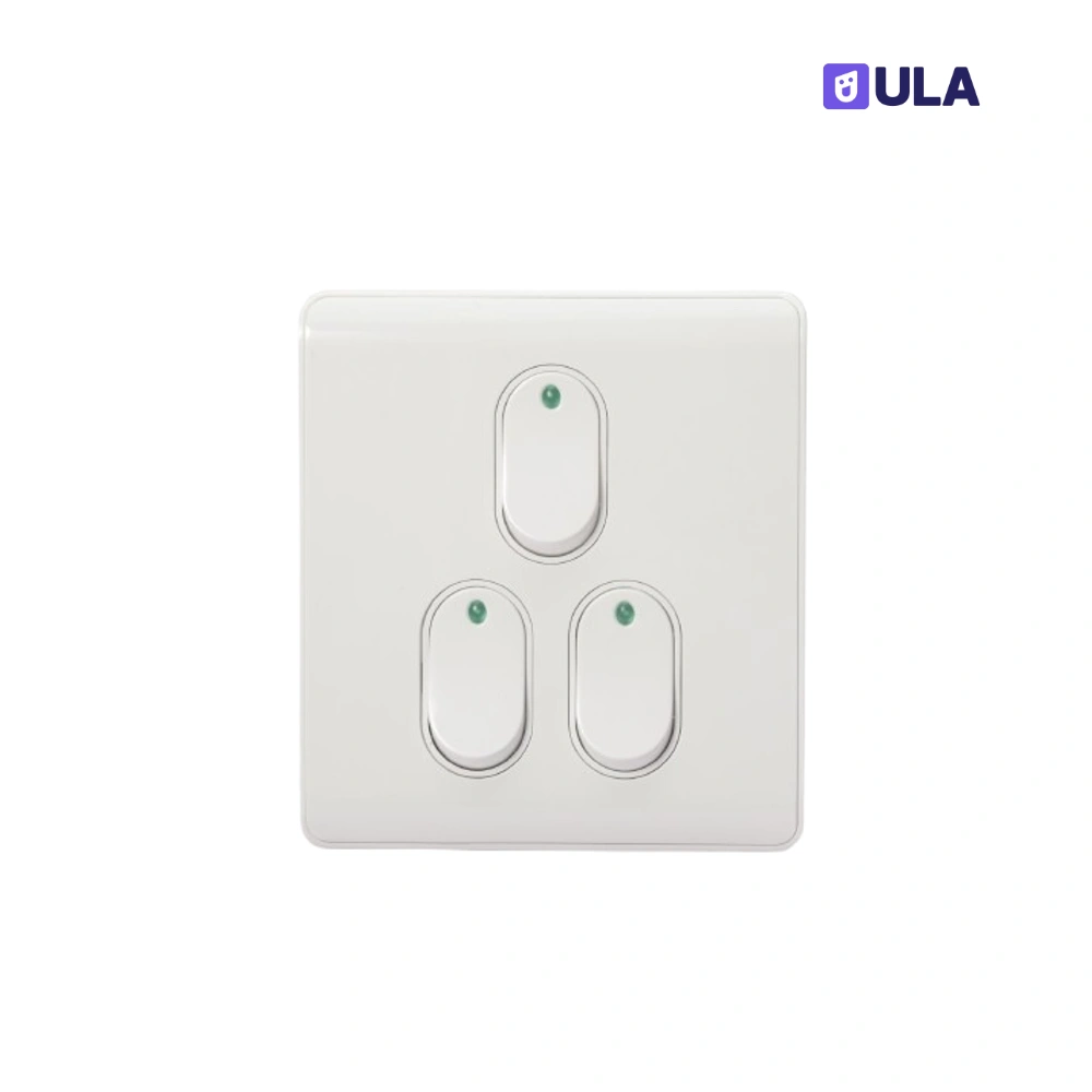 AKIJ ELITE 3 GANG 1 WAY SWITCH