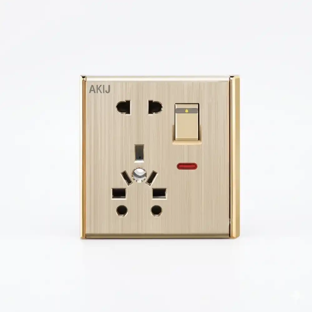 AKIJ AURA COMBINATION SOCKET WITH SWITCH 13A
