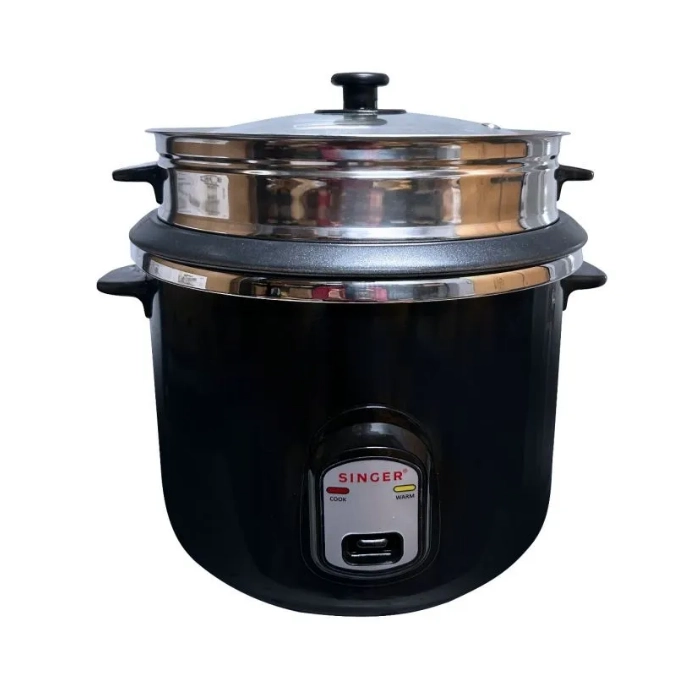SINGER RICE COOKER 2.8L-SRCDB2800DELUX-BLK (DOUBLE POT)