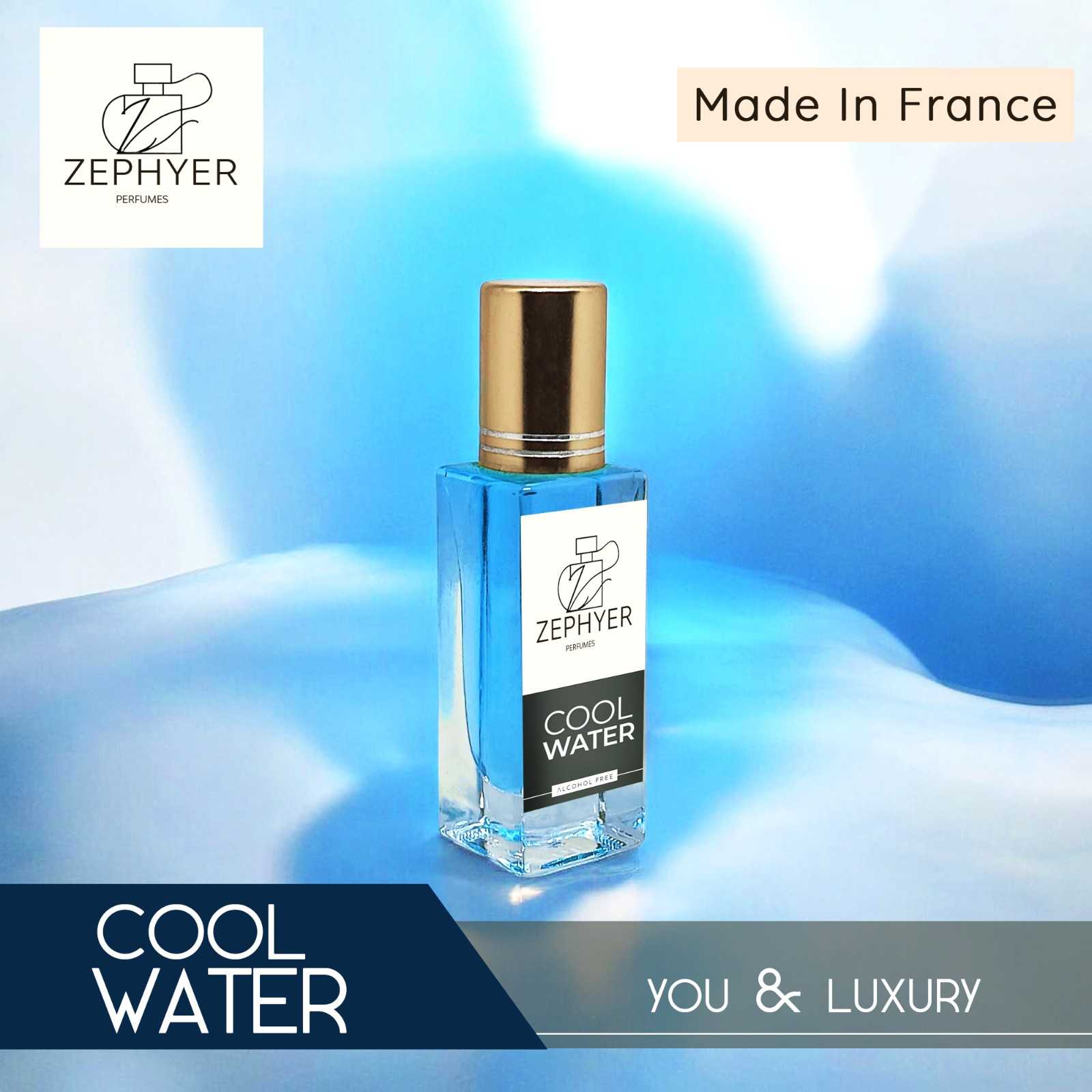 COOL WATER OCEAN FRESHNESS DROP PERFUME ATTAR | 6ML (FRANCE)