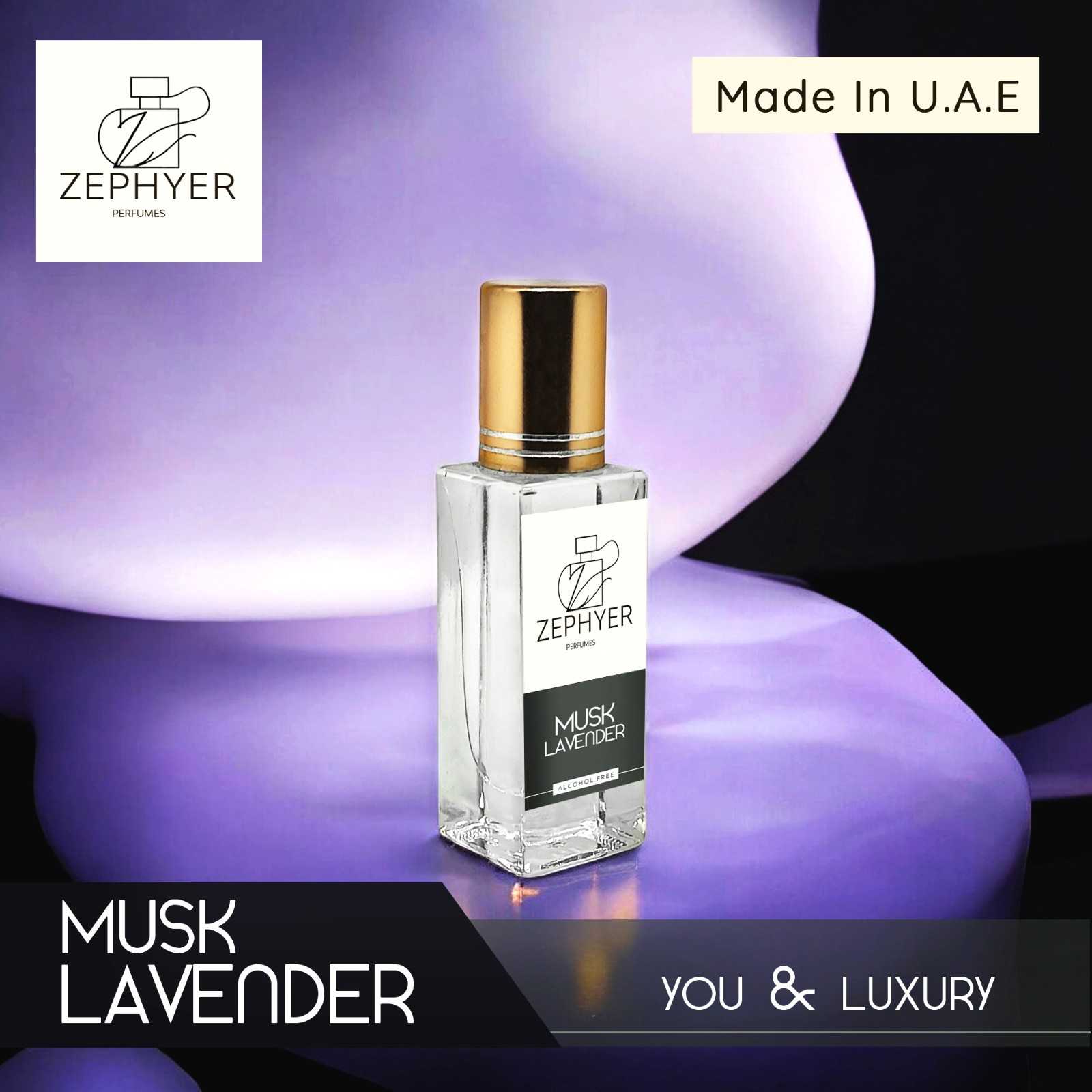 MUSK LAVENDER PERFUME OIL BASE ATTAR | 6ML (U.A.E)