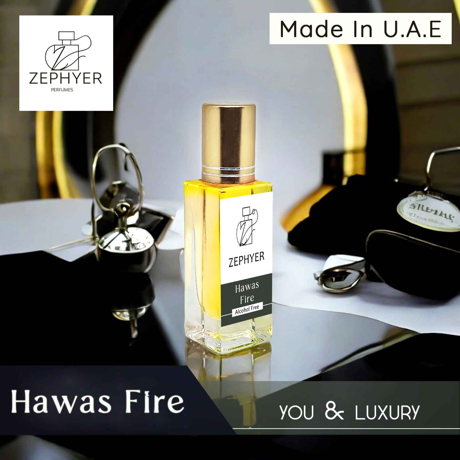 HAWAS FIRE AURA PERFUME OIL BASE ATTAR | 6ML