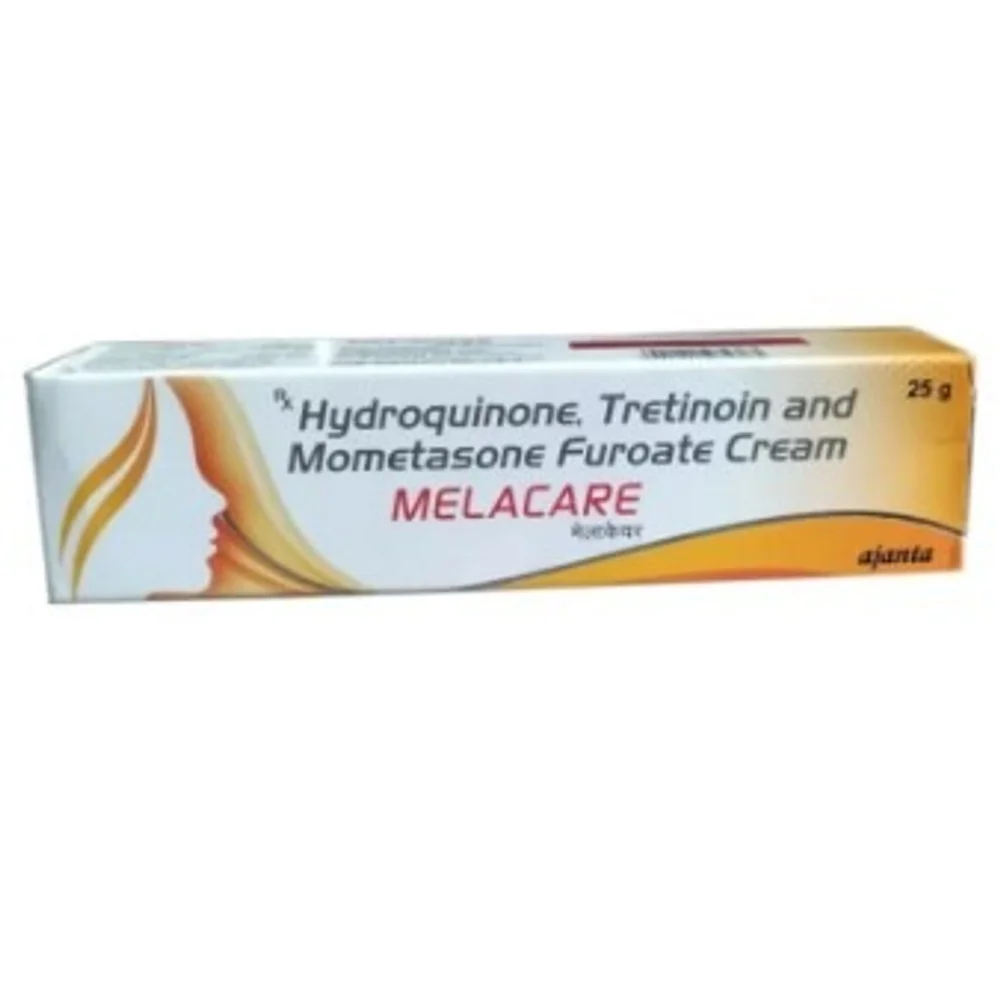MELACARE HYDROQUINONE, TRETINOIN AND MOMETASONE FUROATE CREAM | 25G (INDIA)