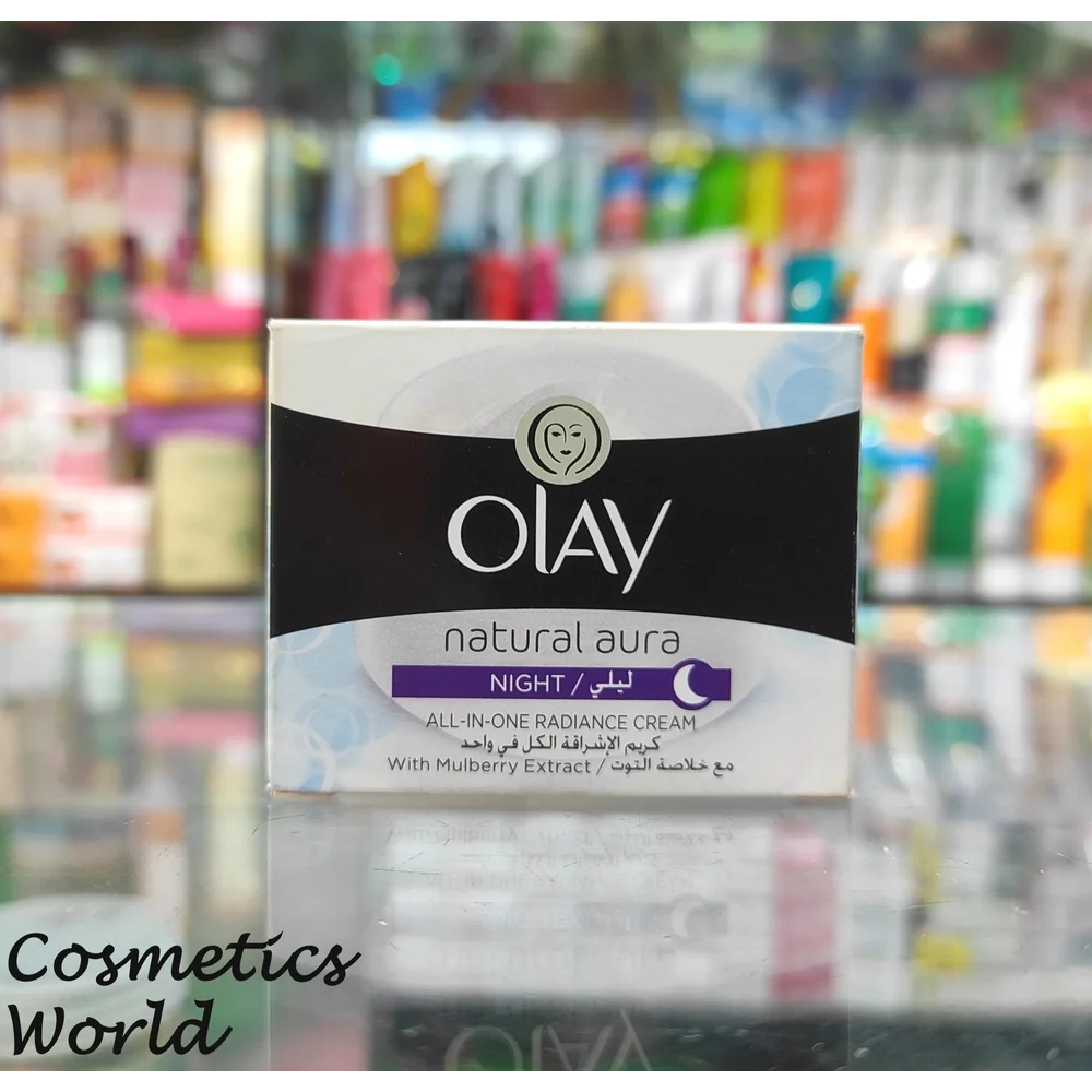 OLAY NATURAL AURA ALL IN ONE RADIANCE NIGHT CREAM | 50G (THAILAND)