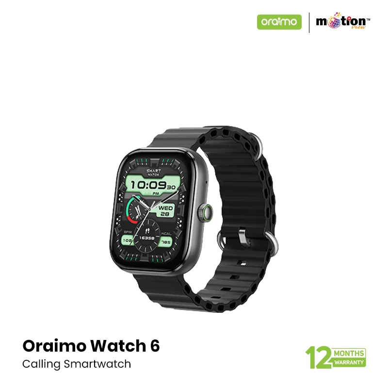 ORAIMO WATCH 6 2.04 INCH SMART WATCH (OSW-807) | CHROME