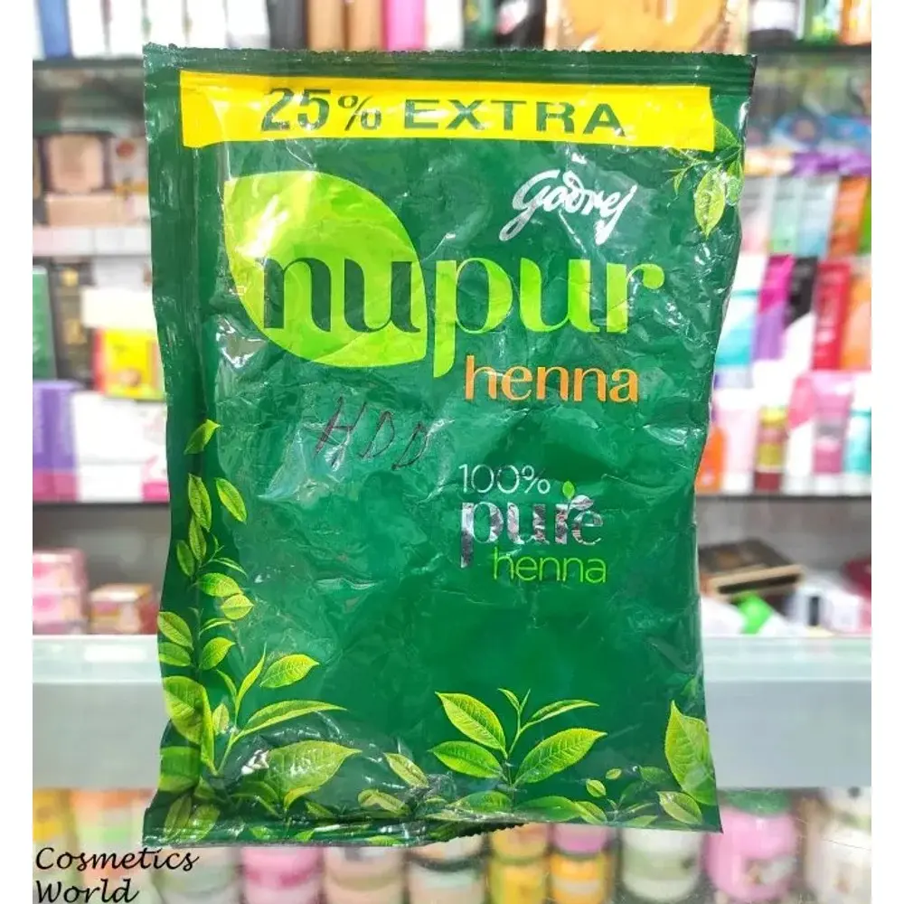NUPUR HENNA NATURAL MEHNDI POWDER FOR SILKY SHINY HAIR | 150G (INDIA)