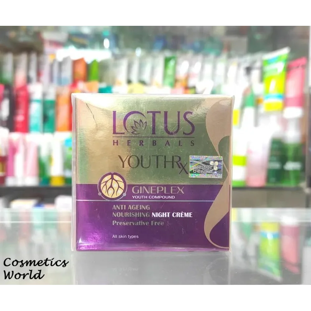 LOTUS HERBALS YOUTHRX NIGHT CREAM | 50G (INDIA)