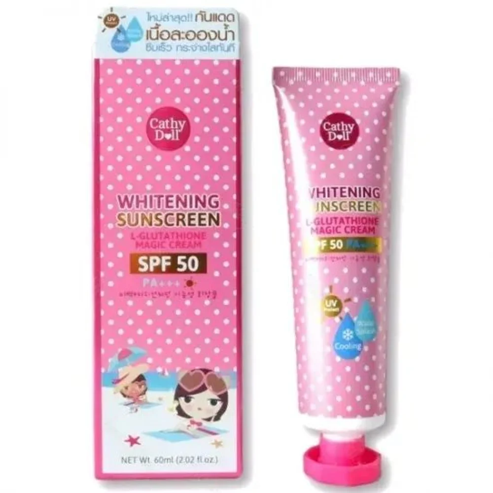 CATHY DOLL SPF 50 WHITENING SUNSCREEN L-GLUTATHIONE MAGIC CREAM | 60ML (THAILAND)