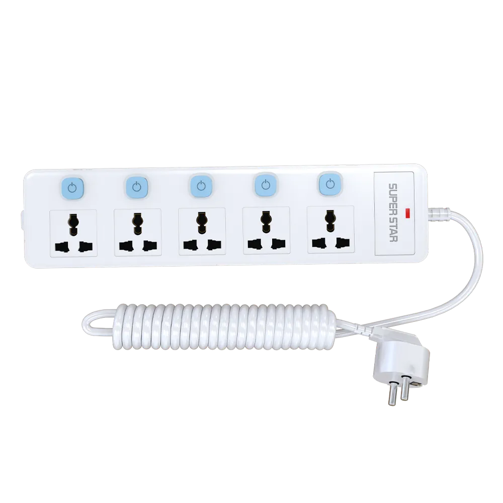 SUPER STAR SUPREME EXTENSION SOCKET 2 PIN 5 SOCKETS