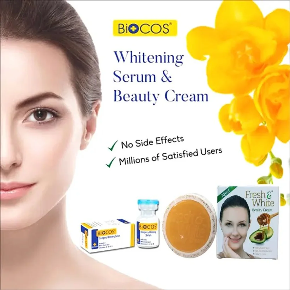BIOCOS EMERGENCY SERUM AND FRESH & WHITE CREAM COMBO