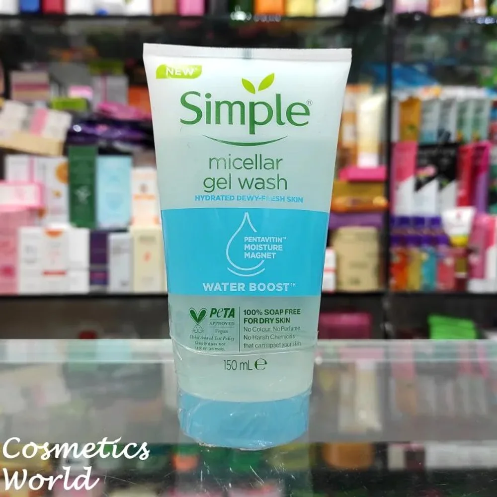 SIMPLE MICELLAR FACIAL GEL WASH FOR HYDRATED DEWY FRESH SKIN | 150ML (UK)