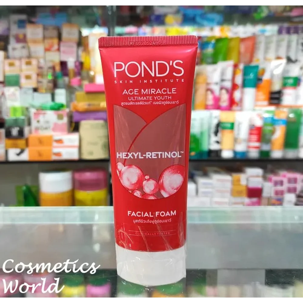 PONDS AGE MIRACLE ULTIMATE YOUTH FACIAL FOAM WITH HEXYL-RETINOL | 100ML (THAILAND)
