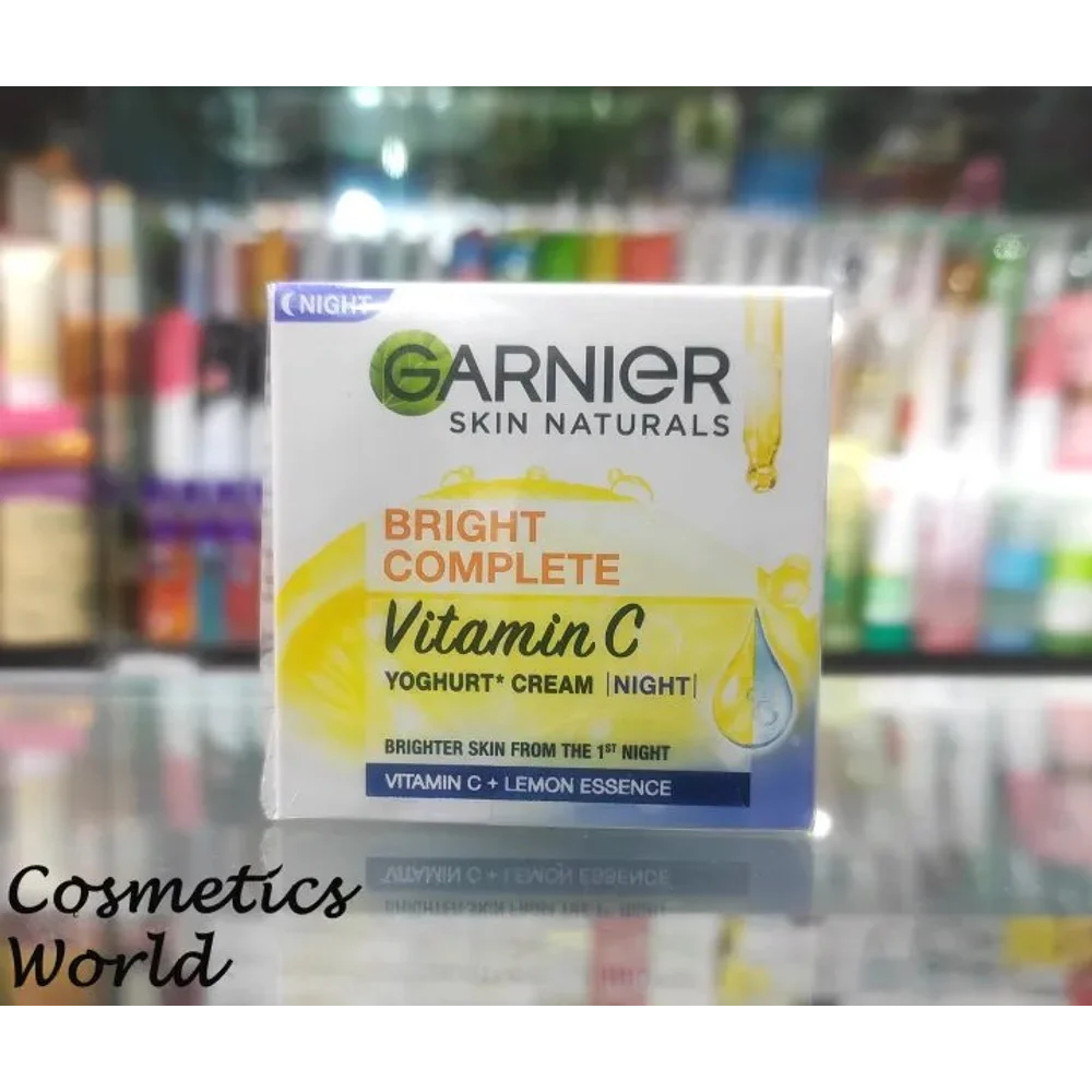 GARNIER BRIGHT COMPLETE VITAMIN C YOGHURT NIGHT CREAM | 18G (INDIA)