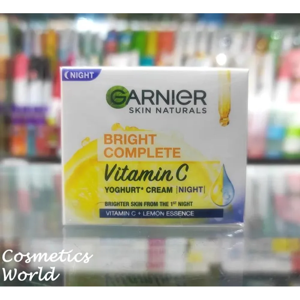 GARNIER BRIGHT COMPLETE VITAMIN C YOGHURT NIGHT CREAM | 40G (INDIA)