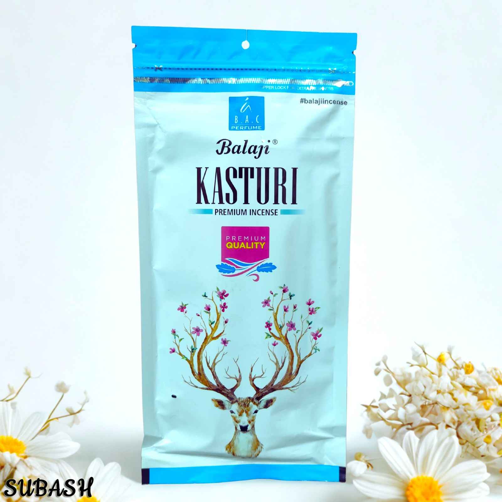 BALAJI KASTURI PREMIUM INCENSE STICKS AGARBATTI | 110G (INDIA)
