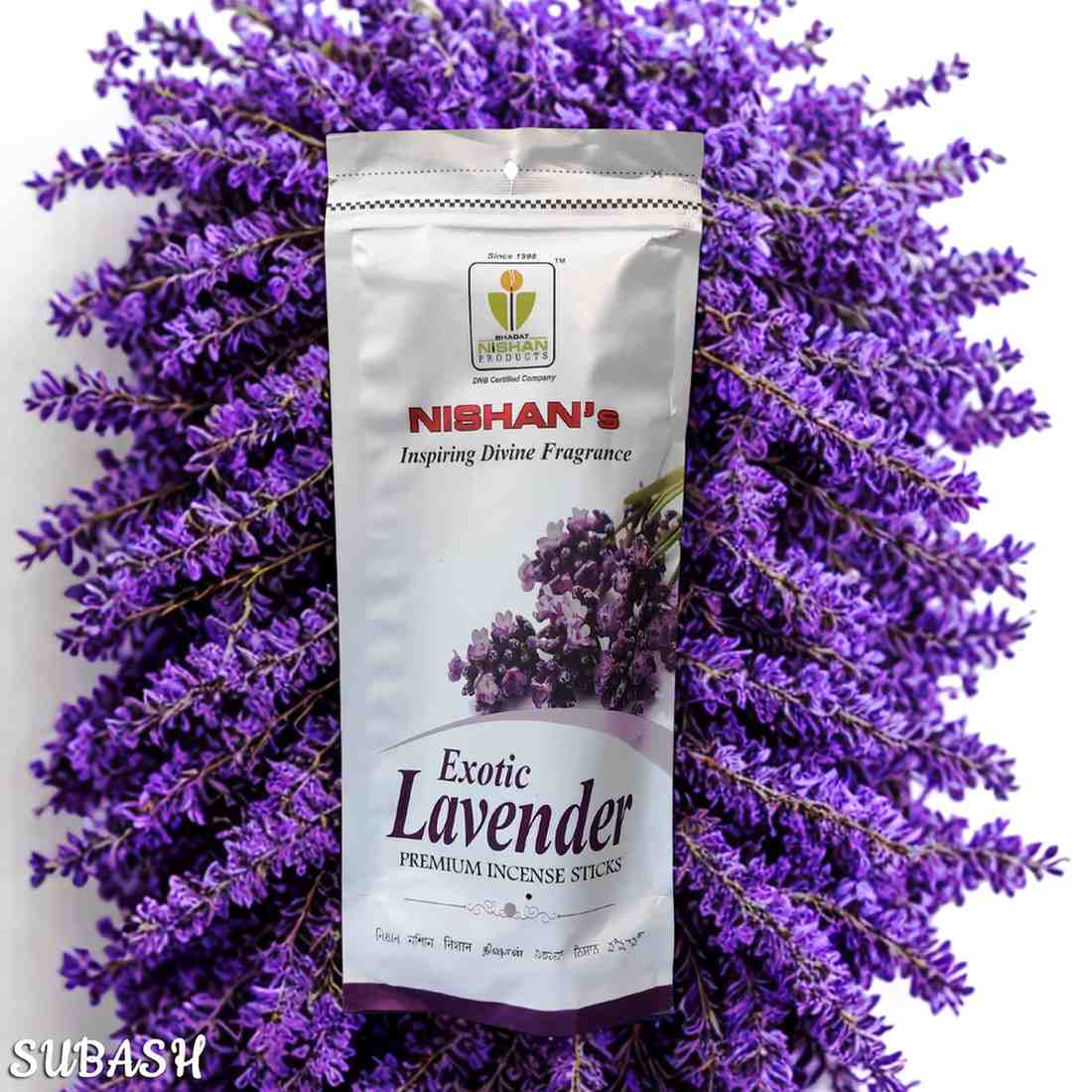 NISHAN LAVENDER PREMIUM INCENSE STICKS AGARBATTI | 130G (INDIA)