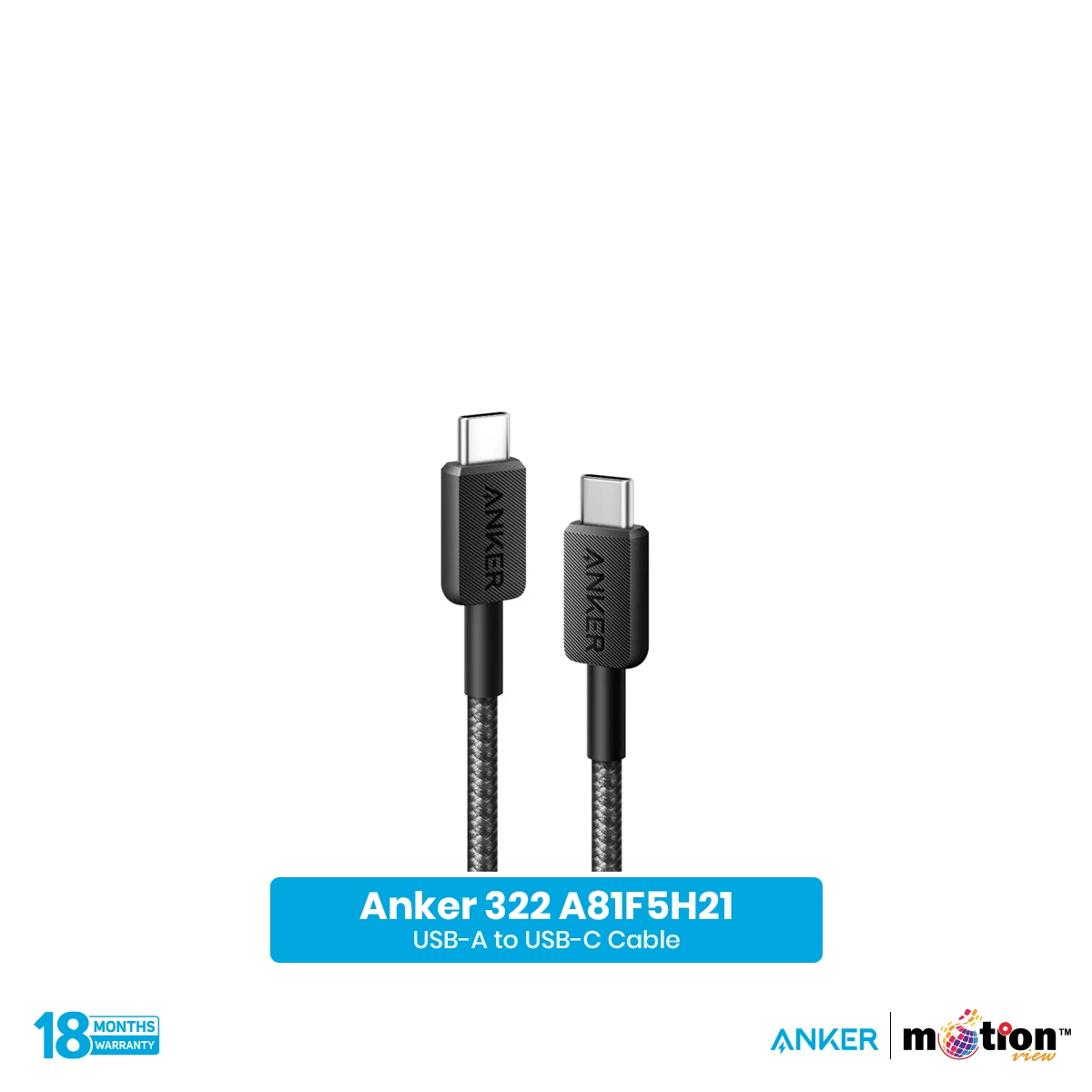 ANKER 322 USB-C TO USB-C CABLE (3FT BRAIDED)