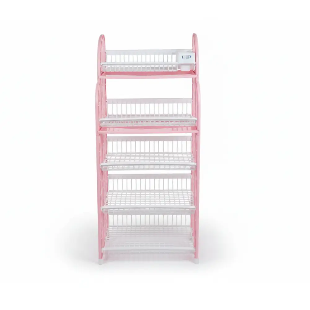 AKIJ PLASTIC KITCHEN 5 STEP RACK | PINK