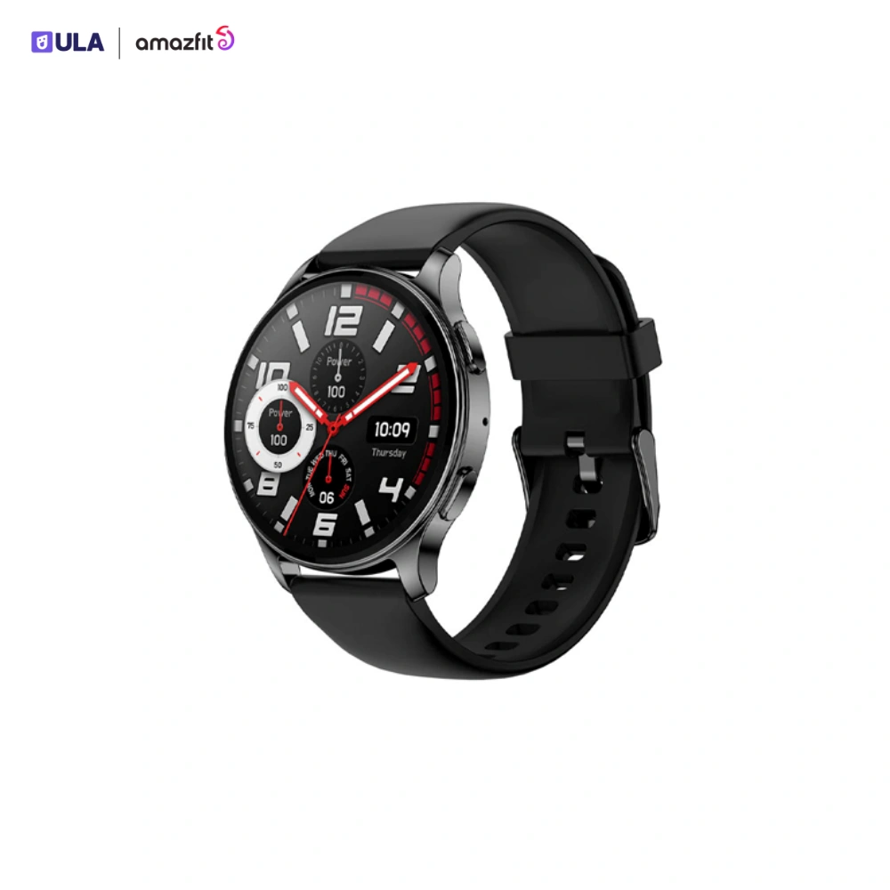 AMAZFIT POP 3R CALLING 1.43" HD AMOLED SMART WATCH ( METALLIC STRAP ) | BLACK