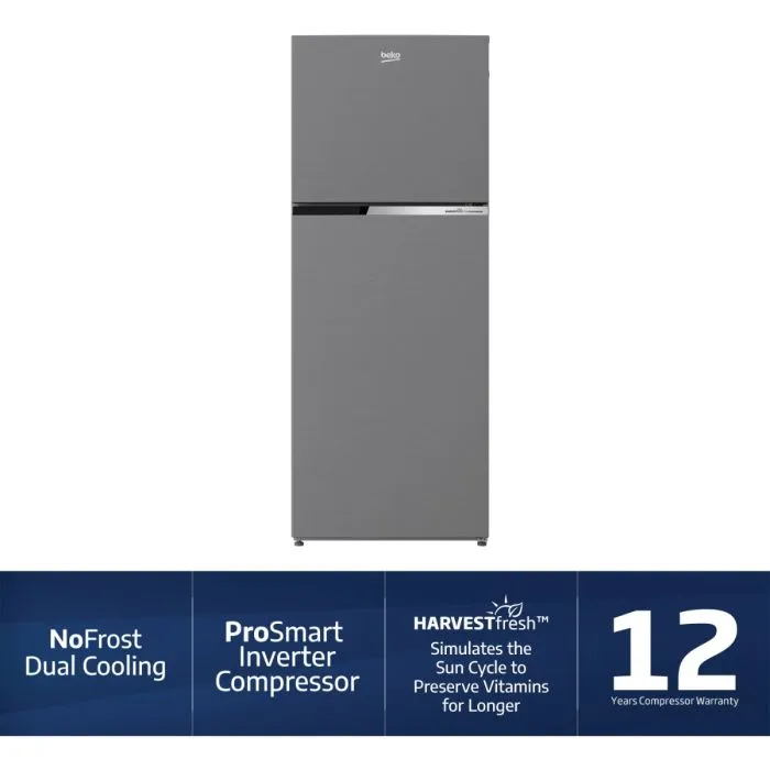 BEKO NO FROST REFRIGERATOR | 375 LTR | B3RCNS37HXB | GREY