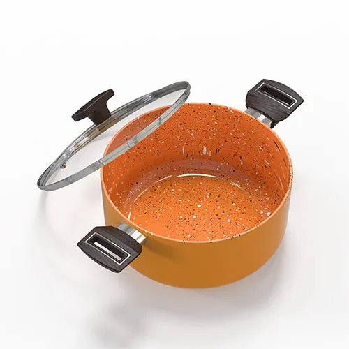 WALTON CERAMIC COATED CASSEROLE PAN WITH GLASS LID (26CM) | WCW-CPCERAMIC26