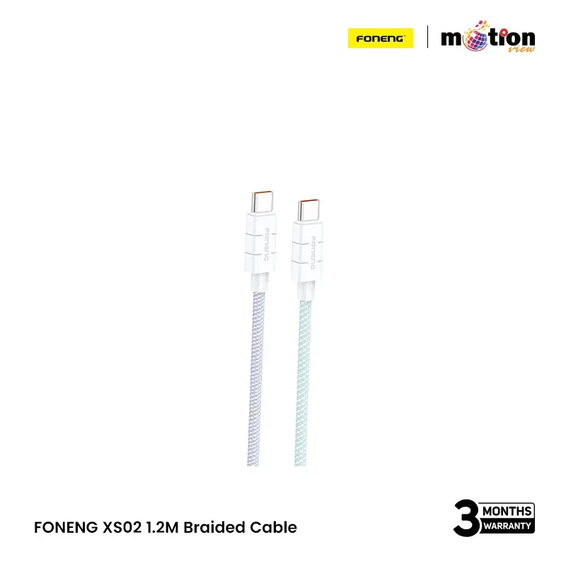 FONENG (XS02) 1.2M BRAIDED 3A TYPE-C CABLE