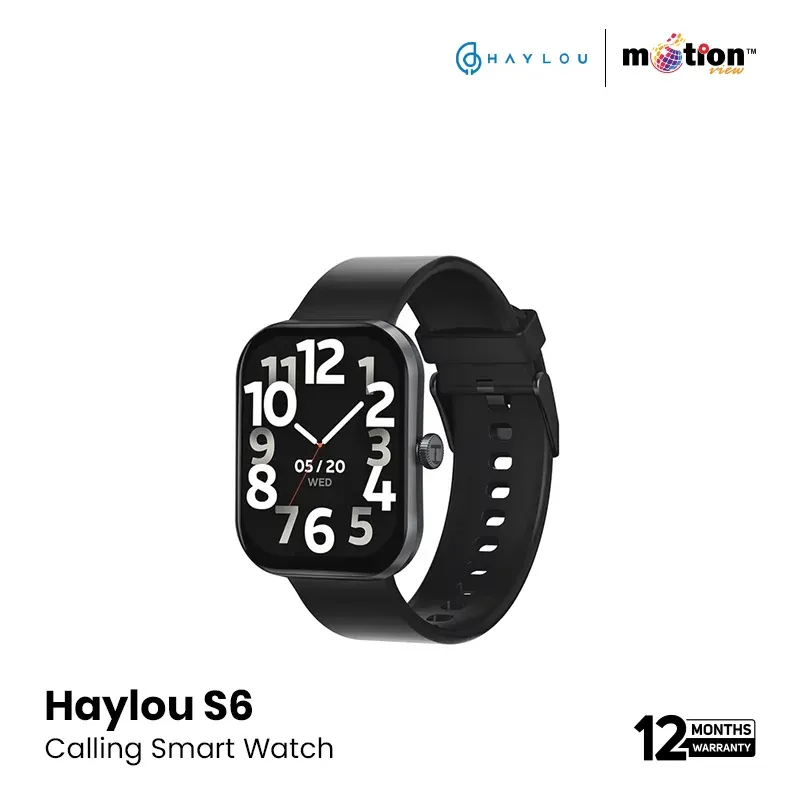HAYLOU S6 2.01" TFT BT CALLING WITH IP68 WATER RESISTANCE SMART WATCH