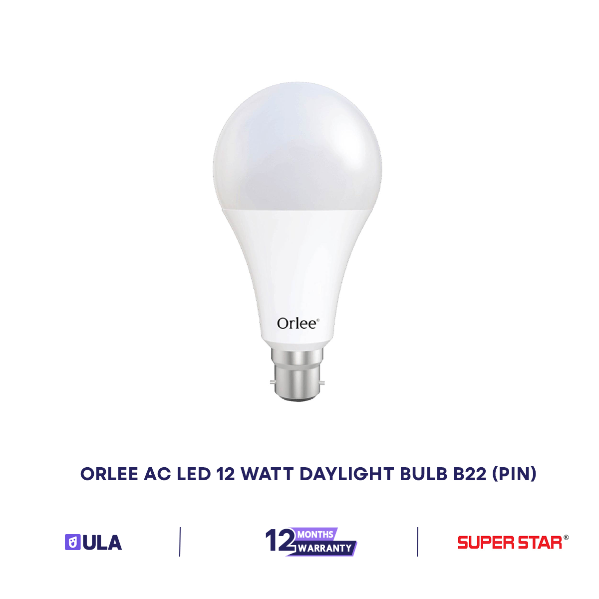 SUPER STAR ORLEE AC LED 12 WATT DAYLIGHT BULB