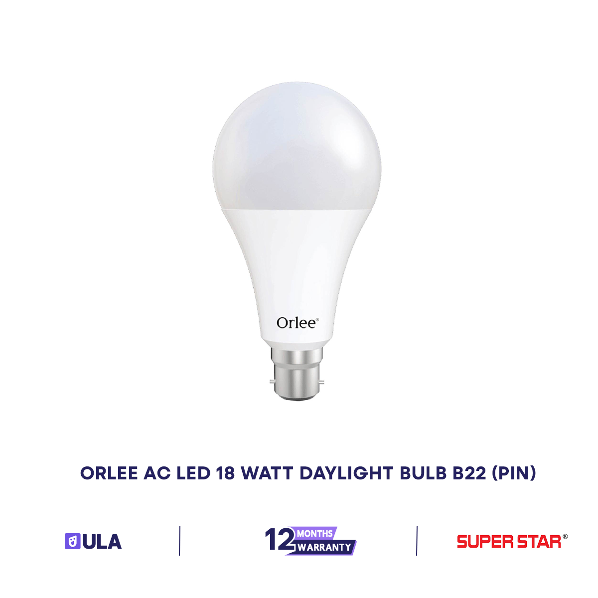 ORLEE AC LED 18 WATT DAYLIGHT BULB