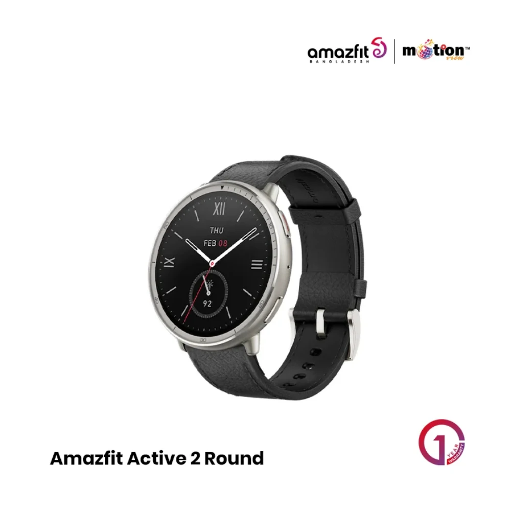 AMAZFIT ACTIVE 2 (ROUND) 1.32INCH SMARTWATCH (PREMIUM) | BLACK