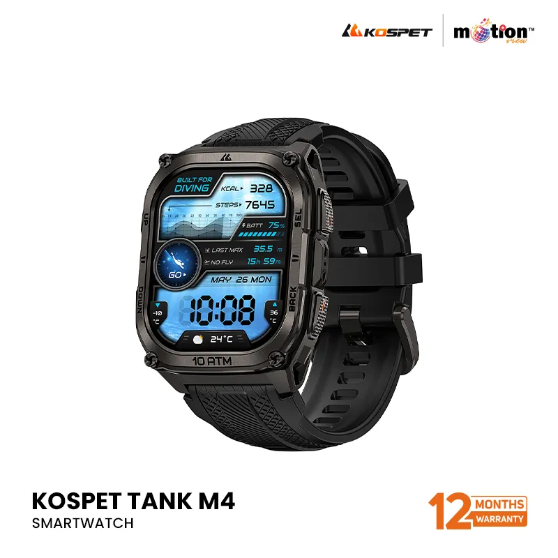 KOSPET TANK M4 1.96" AMOLED 10 ATM DIVE-PROOF SMARTWATCH