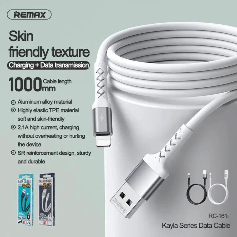 REMAX RC‑161I (KAYLA SERIES) USB TO LIGHTNING CABLE FOR IPHONE (1 M)