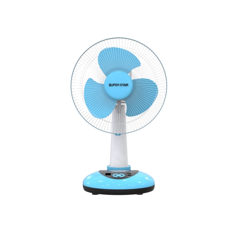 SUPER STAR 12" RECHARGEABLE TABLE FAN | BLUE