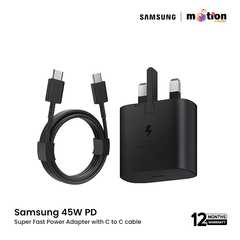 SAMSUNG 45W PD SUPER FAST POWER ADAPTER WITH C TO C CABLE | MODEL EP-T4511