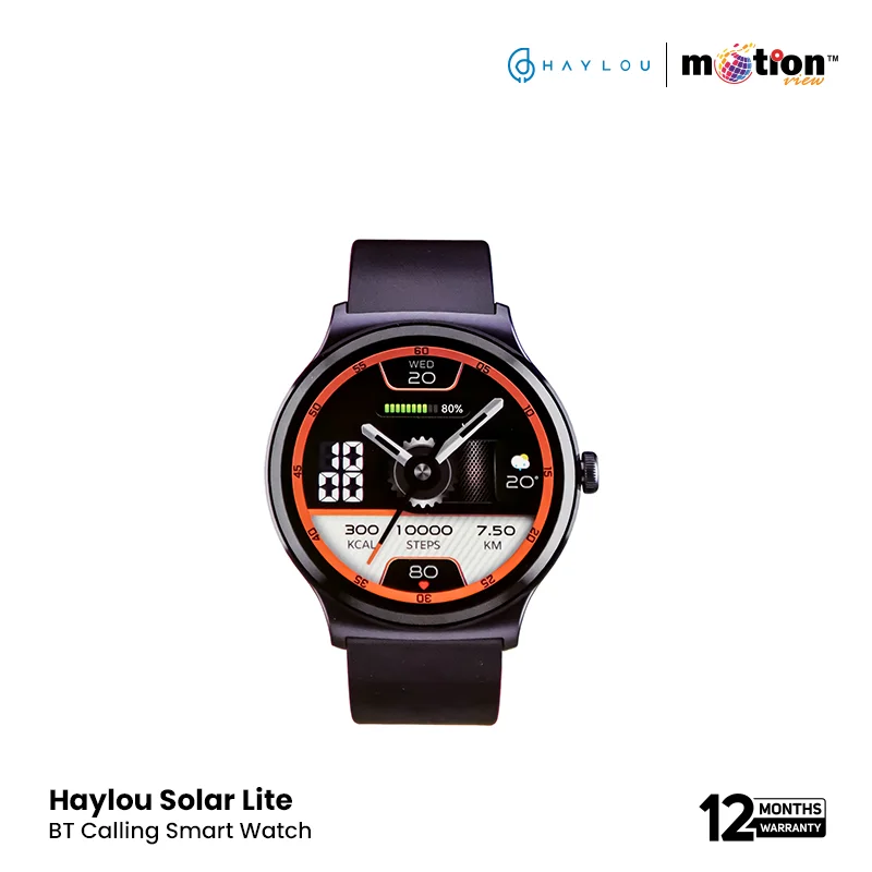 HAYLOU SOLAR LITE 1.38" TFT DISPLAY WITH BT CALLING SMARTWATCH | BLACK