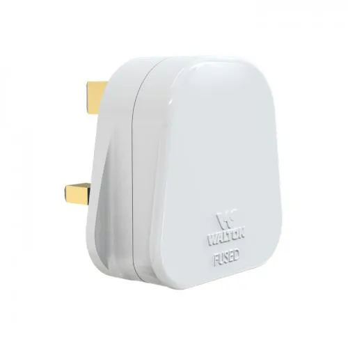 WALTON 3PIN REWIREABLE PLUG (13A) WHITE | W3PRP13
