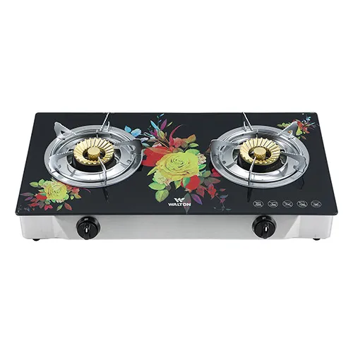 WALTON GLASS TOP DOUBLE BURNER GAS STOVE WGS-GDB10