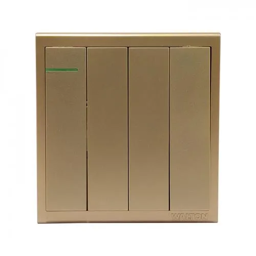 WALTON TRUST GOLDEN SERIES 4 GANG 1 WAY | WT4GS1G (GOLD)