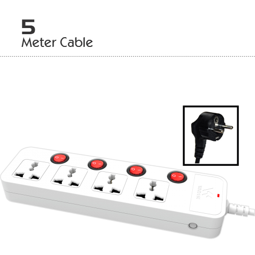 WALTON EXTENSION SOCKET WITH 5M CABLE | WES2P4E5