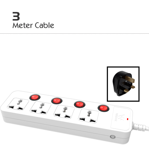 WALTON EXTENSION SOCKET WITH 3M CABLE | WES3P4E