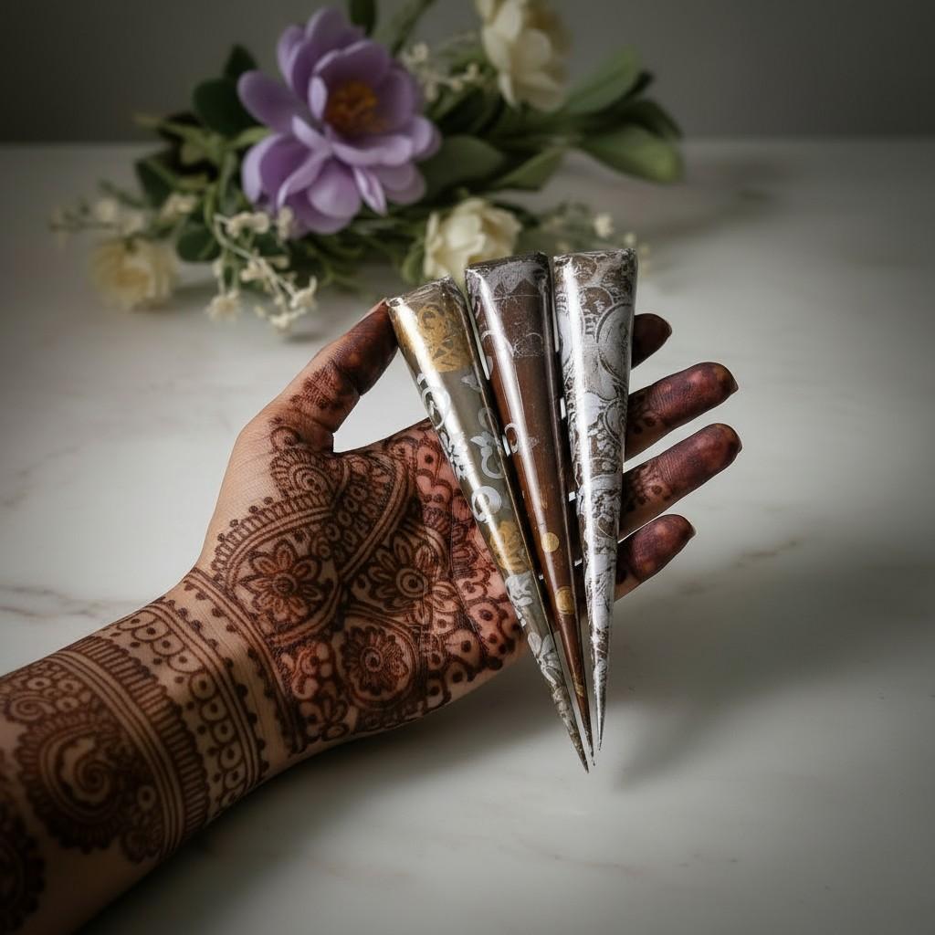 2PCS ORGANIC MEHENDI & 1PCS NAIL MEHENDI COMBO PACK