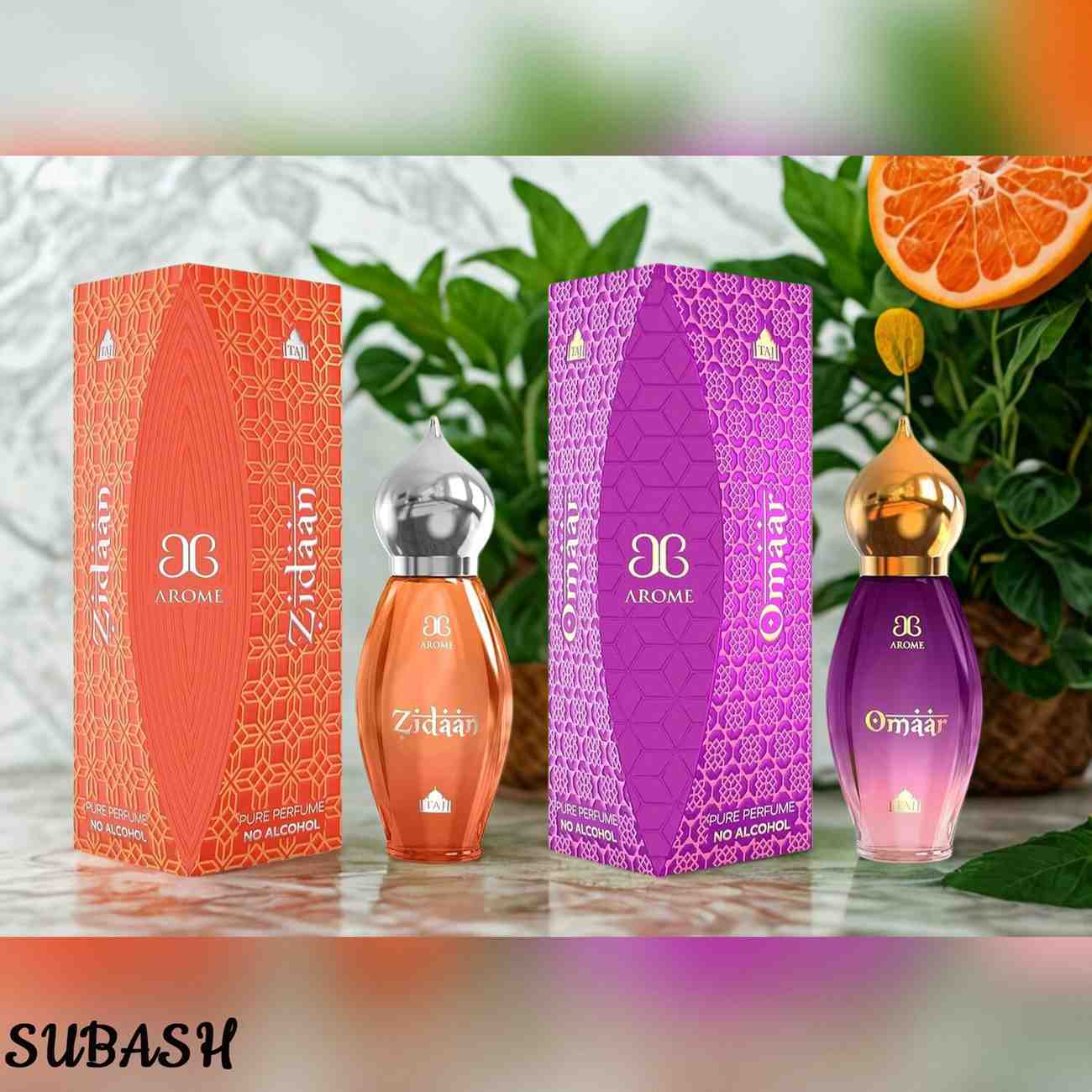 ZIDAAN AND OMAAR REFRESHING  ROSE WITH LEMON PERFUME ATTAR COMBO | 18ML (INDIA)