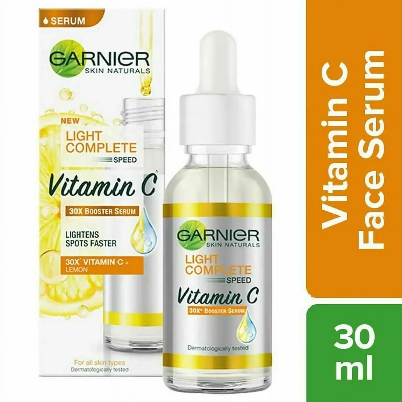 GARNIER LIGHT COMPLETE VITAMIN-C BOOSTER FACE SERUM | 30 ML