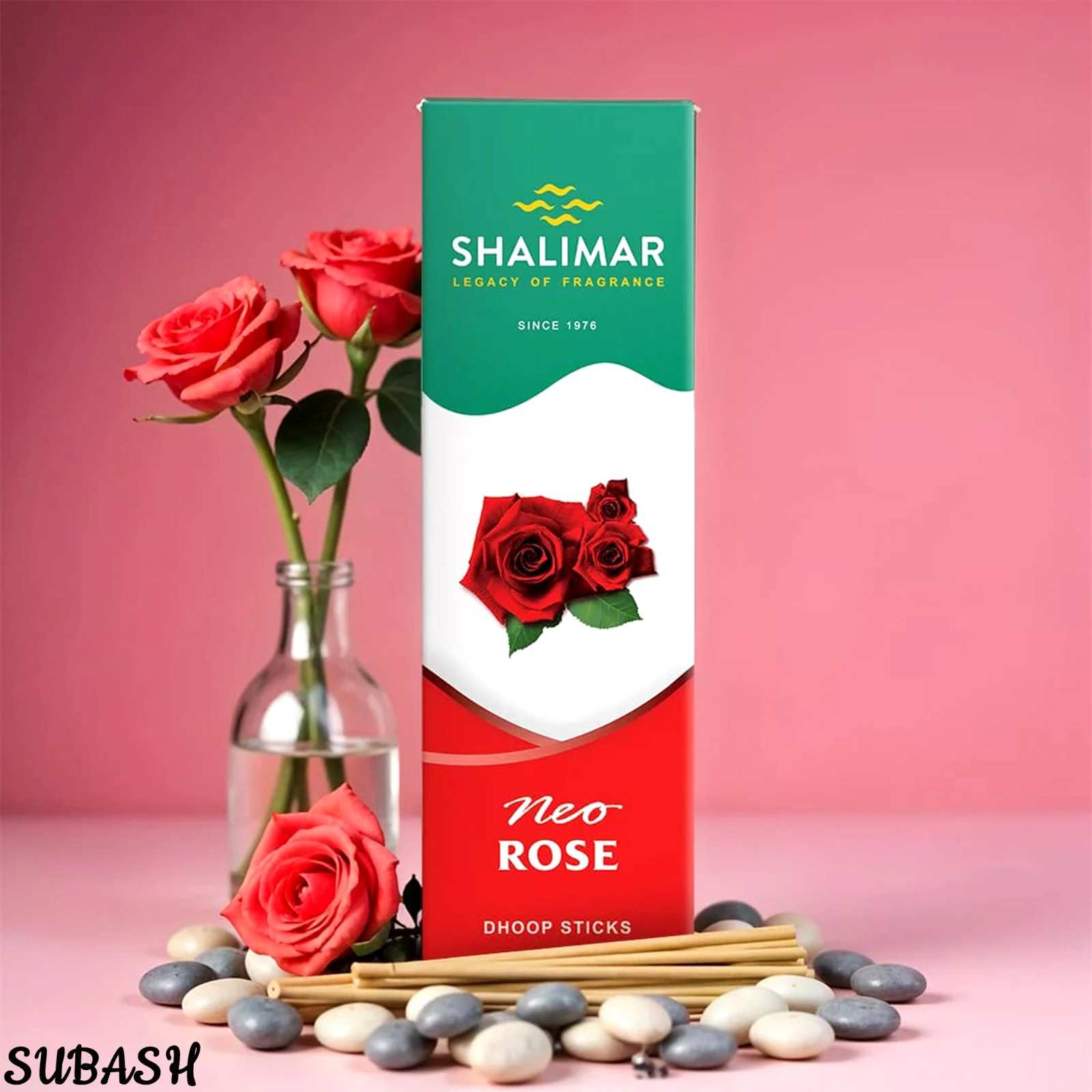 ROSE PREMIUM DHOOP STICKS SHALIMAR NEO COLLECTION | 1 PCS (INDIA)