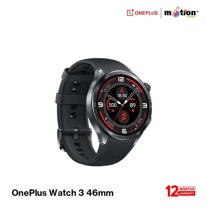 ONEPLUS WATCH 3 BT CALLING 1.5"  WEAR OS SMARTWATCH (OPWWE251) | OBSIDIAN TITANIUM