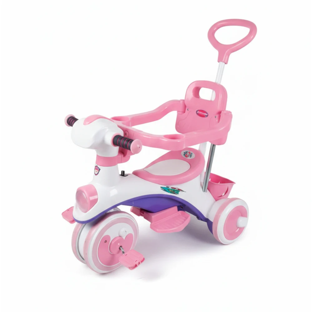 BABY SMILE ROYAL RIDER TRI-CYCLE | WHITE & PINK