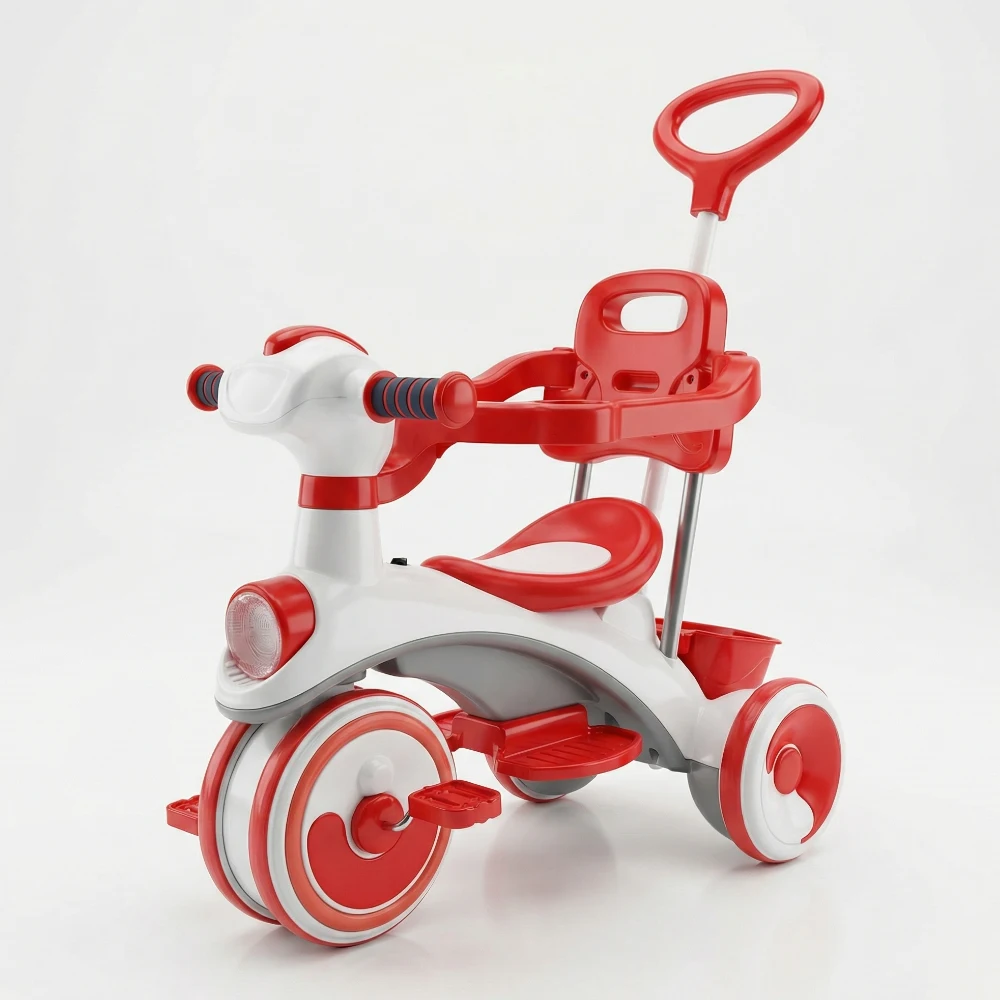 BABY SMILE ROYAL RIDER TRI-CYCLE | WHITE & RED